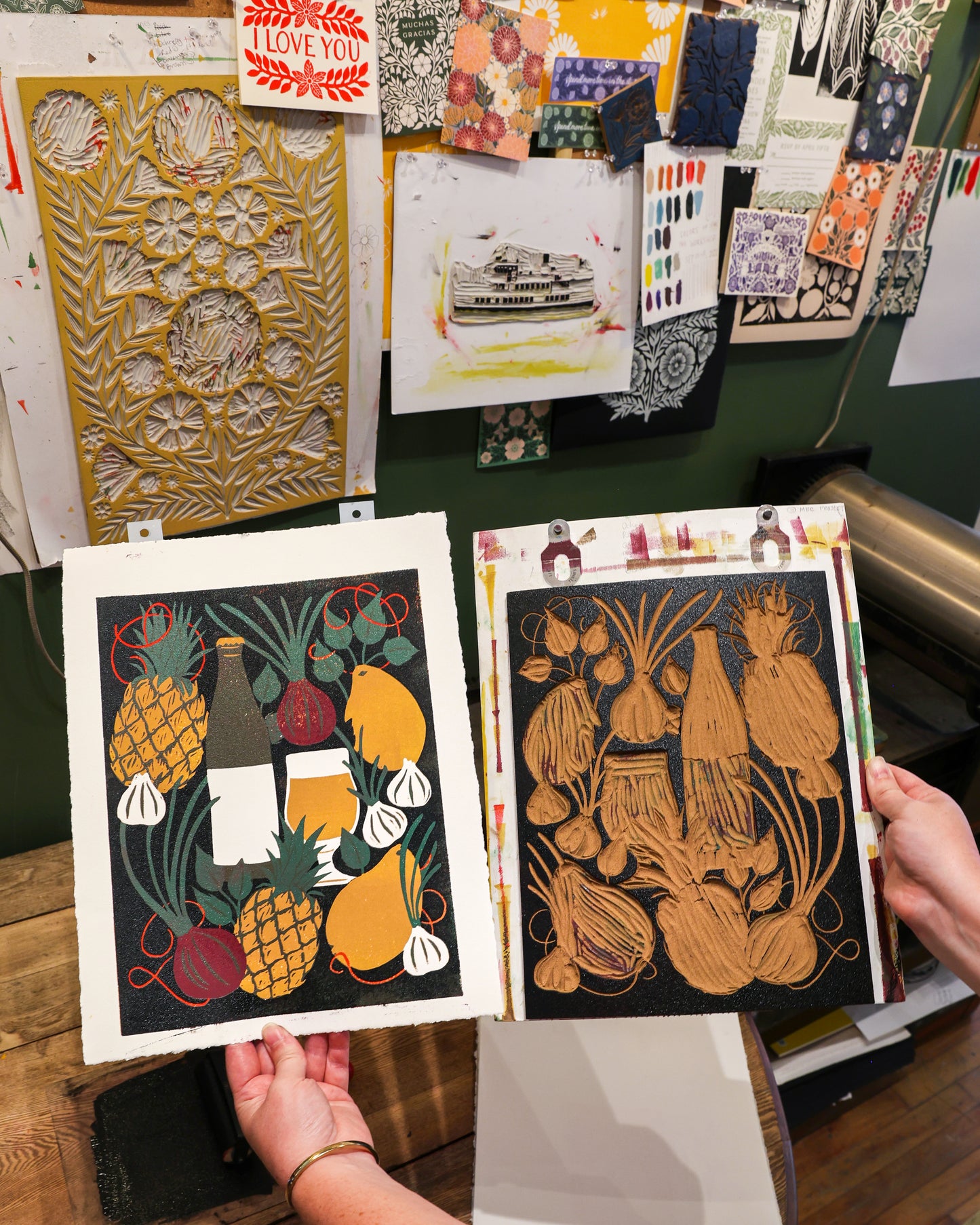 Dinner Batch 100 Linocut Artwork, Limited Edition