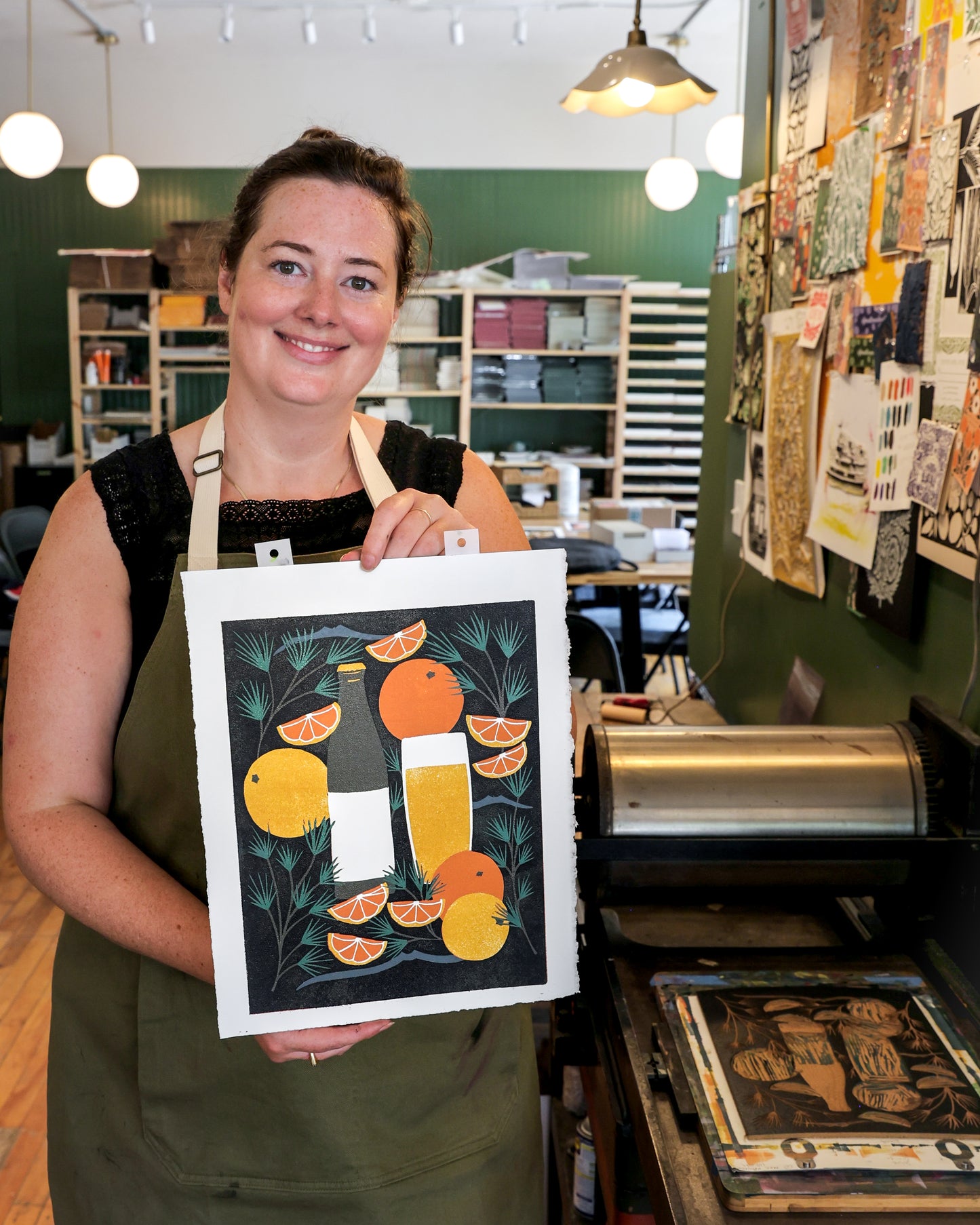 Breakfast Lunch & Dinner Linocut Prints