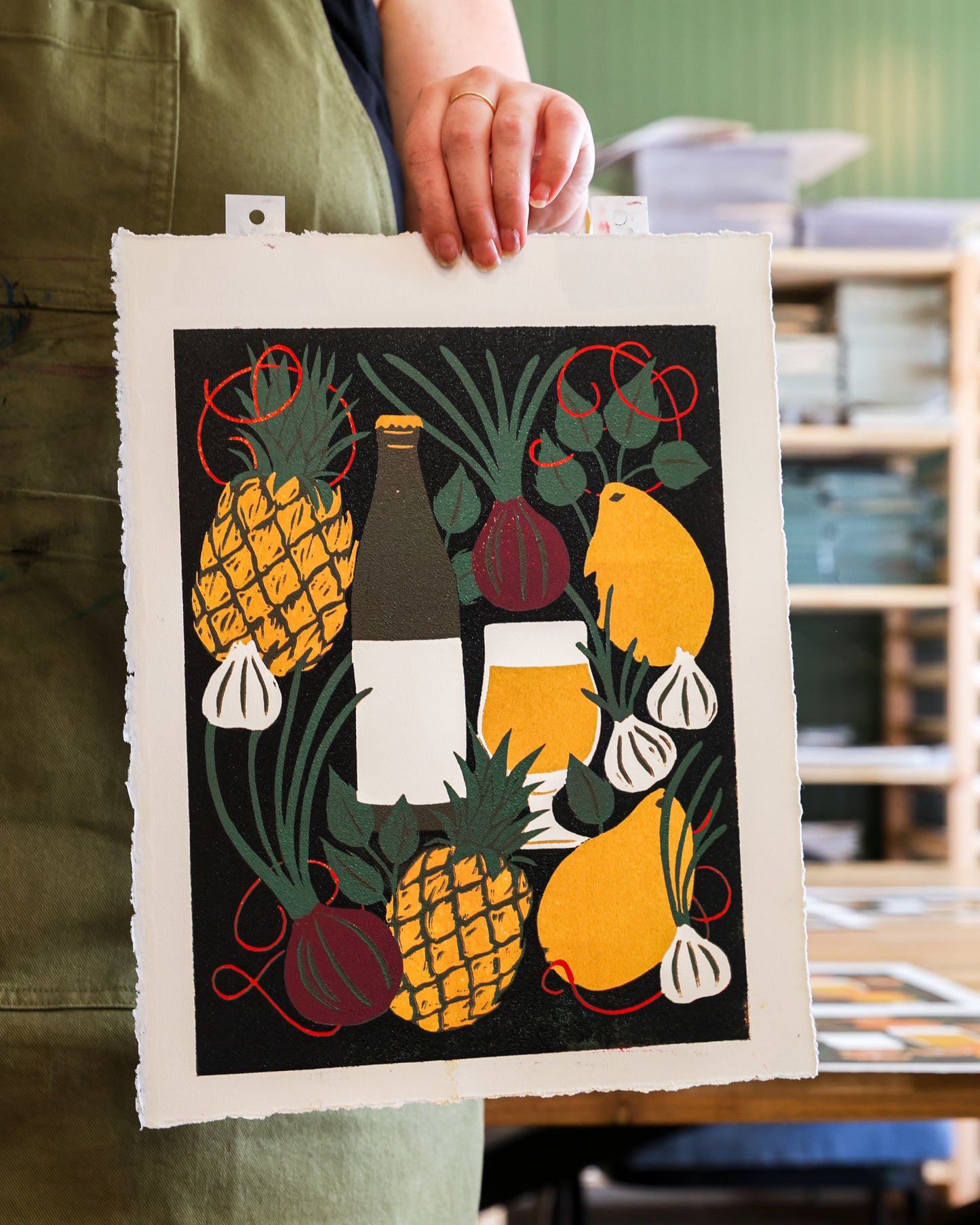 Dinner Batch 100 Linocut Artwork, Limited Edition