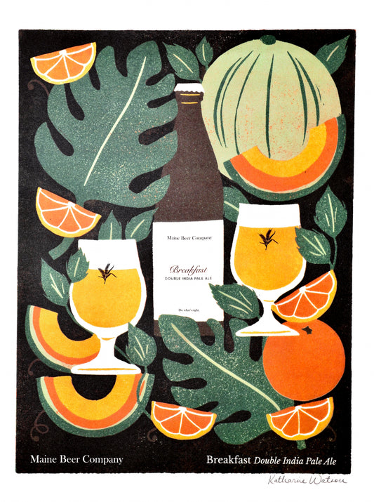 Breakfast Lunch & Dinner Linocut Prints
