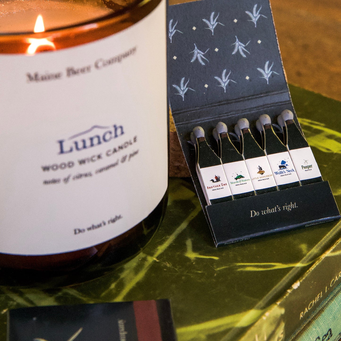 Lunch Candle + Bottle Matchbook